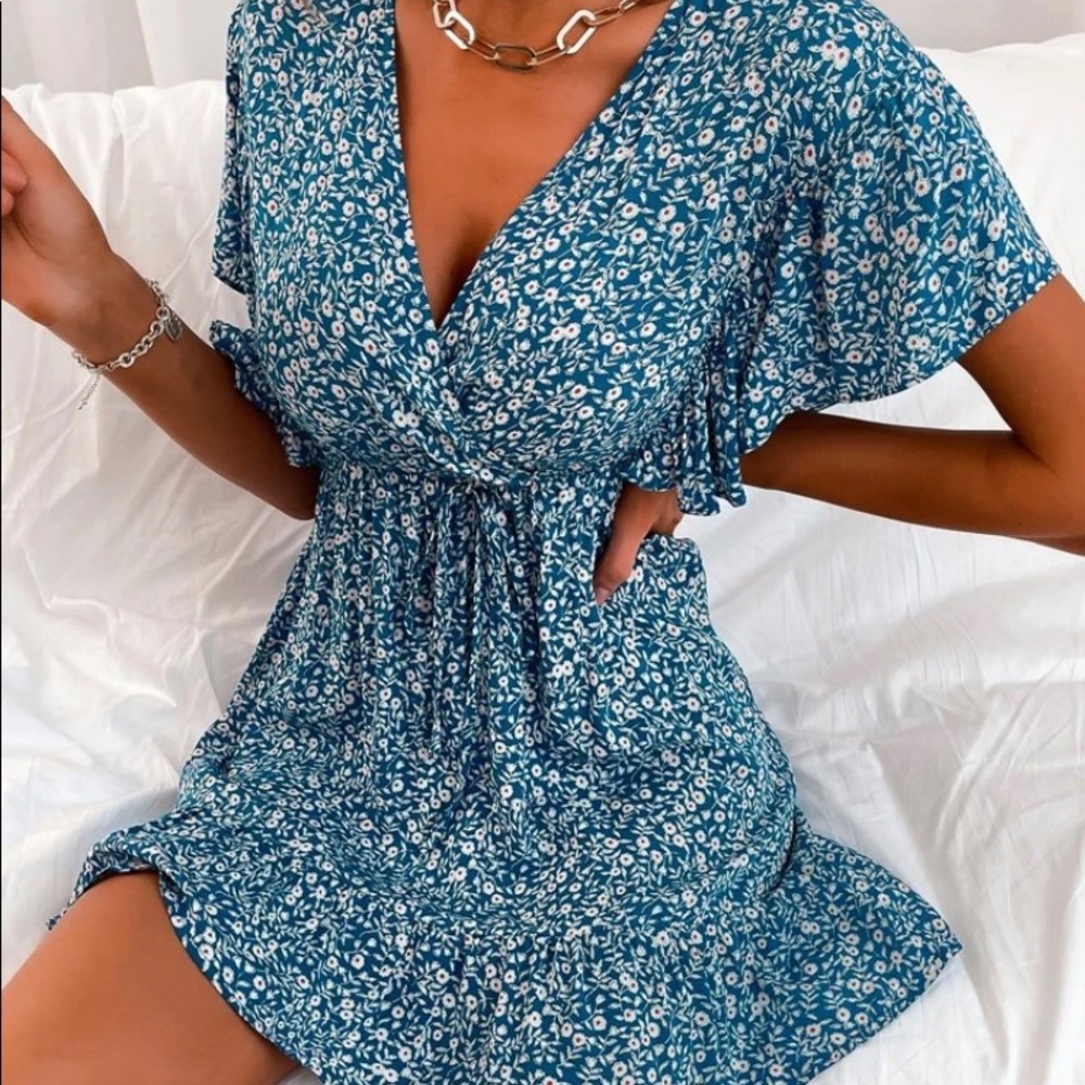 Blue Floral Dress